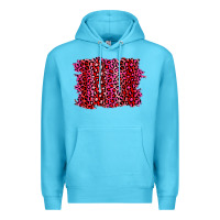 Ocean Blue pink leopard background Premium Hoodie - RanaPortraitStore