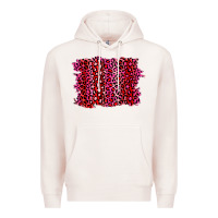 Pink Leopard Background Premium Hoodie | Teevron