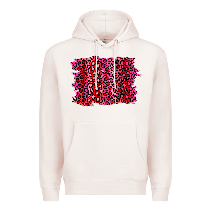 Pink Leopard Background Premium Hoodie by RanaPortraitStore | Teevron