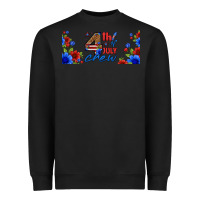 Black floral 4th of july crew 16oz libbey cup Heavyweight Sweatshirt - HRA Design Shop