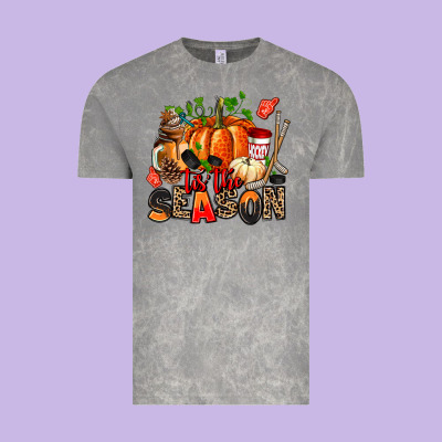 Fall And  Hockey  Tis The Season Vintage Tee Designed By Adodesignshop