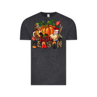 Vintage Black fall and  hockey  tis the season Vintage Tee - AdoDesignShop
