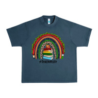Midnight Navy Christmas Teacherlife rainbow Urban Heavy Tee - JahusDesignShop