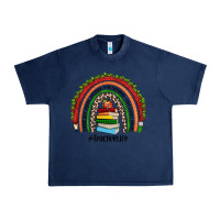 Navy Christmas Teacherlife rainbow Urban Heavy Tee - JahusDesignShop