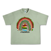 Oil Green Christmas Teacherlife rainbow Urban Heavy Tee - JahusDesignShop