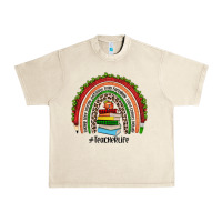 Sandshell Christmas Teacherlife rainbow Urban Heavy Tee - JahusDesignShop
