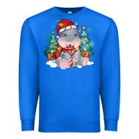 True Royal cute christmas hippopotamus Premium Sweatshirt - MaliasSmallBusiness