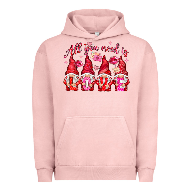 All You Need Is Love Gnomies Valentine's Day Urban Hoodie by HowdyJamesFarm | Teevron