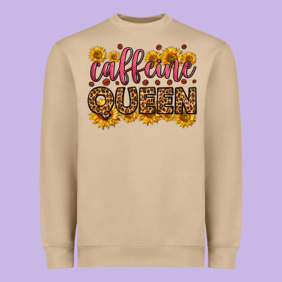 Caffeine Queen Heavyweight Sweatshirt Designed By Hra Design Shop