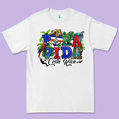 Pura Vida Costa Rica Rana Premium Tee Designed By Ranaportraitstore