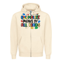 Sandshell normalize minds of all kinds Zipper Hoodie - MaliasSmallBusiness