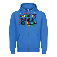 True Royal normalize minds of all kinds Zipper Hoodie - MaliasSmallBusiness