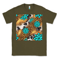 Army Green western turquoise gemstone seamless pattern Classic Tee - BundleAndBundleShop