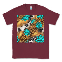 Burgundy western turquoise gemstone seamless pattern Classic Tee - BundleAndBundleShop
