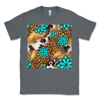 Charcoal Heather western turquoise gemstone seamless pattern Classic Tee - BundleAndBundleShop