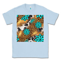Dusty Blue western turquoise gemstone seamless pattern Classic Tee - BundleAndBundleShop