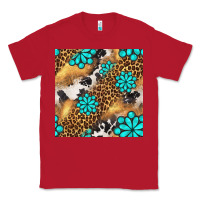 Red western turquoise gemstone seamless pattern Classic Tee - BundleAndBundleShop