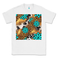White western turquoise gemstone seamless pattern Classic Tee - BundleAndBundleShop