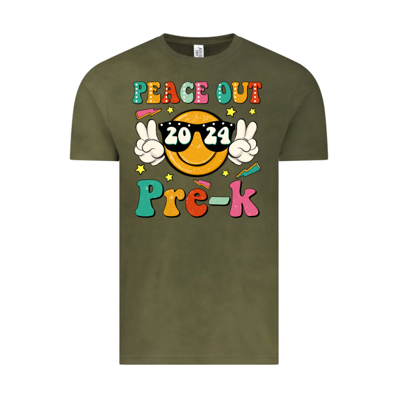 Peace Out 2024 Pre K Vintage Tee by JahusDesignShop | Teevron