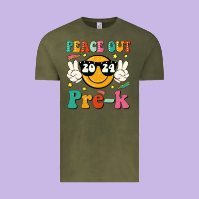 Peace Out 2024 Pre K Vintage Tee Designed By Jahusdesignshop