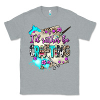 Heather Grey i d rather be crafting Classic Tee - AdoDesignShop