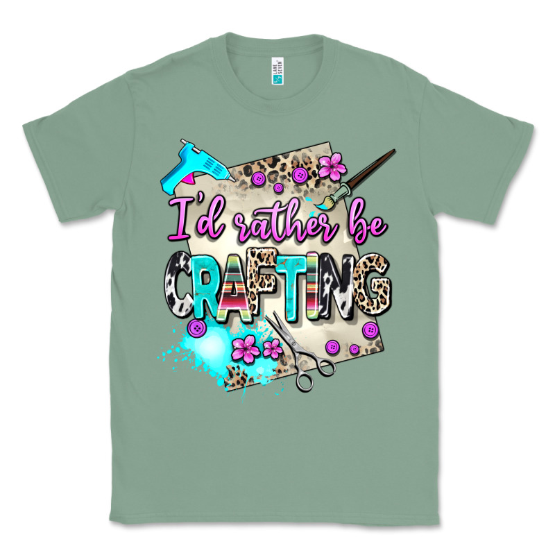 I D Rather Be Crafting Classic Tee by AdoDesignShop | Teevron