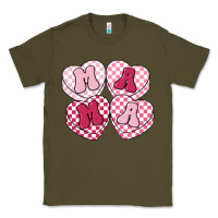 Army Green mama candy hearts Classic Tee - LillyAllenDesigns
