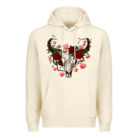 Sandshell valentines bull skull Premium Hoodie - RanaPortraitStore