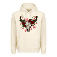 Tofu valentines bull skull Premium Hoodie - RanaPortraitStore