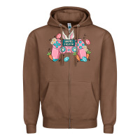Chestnut happy easter Zipper Hoodie - MaliasSmallBusiness