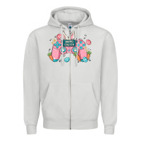 Dove Grey happy easter Zipper Hoodie - MaliasSmallBusiness