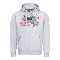 Heather Grey happy easter Zipper Hoodie - MaliasSmallBusiness