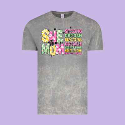 She Is Mom Vintage Tee Designed By Jahusdesignshop