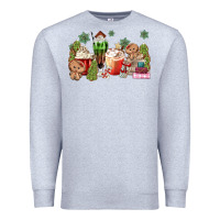 Heather Grey gingerbread coffee Premium Sweatshirt - MaliasSmallBusiness