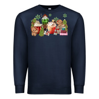 Navy gingerbread coffee Premium Sweatshirt - MaliasSmallBusiness
