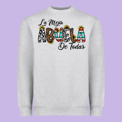La Mejor Abuela De Todas Heavyweight Sweatshirt Designed By Cowhidedigitalart