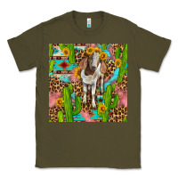 Army Green western boer goat seamless pattern Classic Tee - BundleAndBundleShop