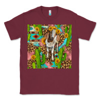 Burgundy western boer goat seamless pattern Classic Tee - BundleAndBundleShop