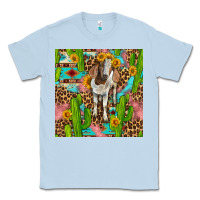 Dusty Blue western boer goat seamless pattern Classic Tee - BundleAndBundleShop