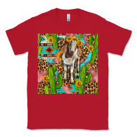 Red western boer goat seamless pattern Classic Tee - BundleAndBundleShop