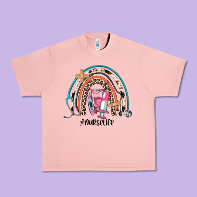 Nurse Life Rainbow Urban Heavy Tee Designed By Jahusdesignshop