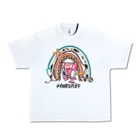 White nurse life rainbow Urban Heavy Tee - JahusDesignShop