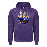 Cloud Purple 4th of July gnomes truck Vintage Hoodie - CowGirlArtShop