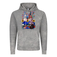 Cloud Rock 4th of July gnomes truck Vintage Hoodie - CowGirlArtShop