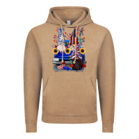 Vintage Coffee 4th of July gnomes truck Vintage Hoodie - CowGirlArtShop