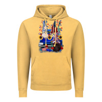 Vintage Mustard 4th of July gnomes truck Vintage Hoodie - CowGirlArtShop