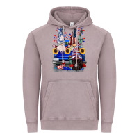 Vintage Zinc 4th of July gnomes truck Vintage Hoodie - CowGirlArtShop