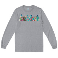 Heather Grey groovy with peace  sign flowers Long Sleeve Tee - Artiststas