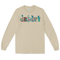 Mushroom groovy with peace  sign flowers Long Sleeve Tee - Artiststas