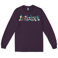 Plum groovy with peace  sign flowers Long Sleeve Tee - Artiststas